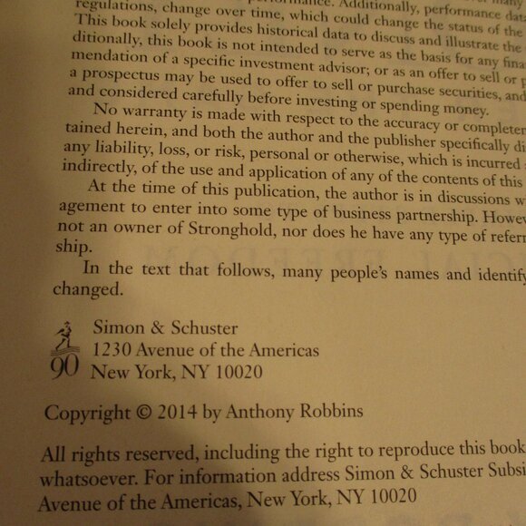 Tony Robbins Money Master The Game Medium Black White Red Financial Book - Picture 6 of 6